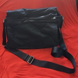 Michael Kors Black Nylon Messenger Bag with Adjustable Strap